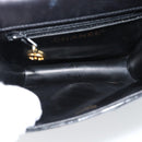 CHANEL V Stitch Waist bag Patent leather Black Gold CC Auth bs18829-19