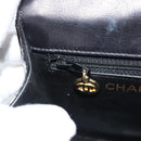 CHANEL V Stitch Waist bag Patent leather Black Gold CC Auth bs18829-22