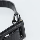 CHANEL V Stitch Waist bag Patent leather Black Gold CC Auth bs18829-8