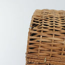 FENDI Hand Bag Wood Beige Gold Auth bs18841-9