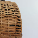 FENDI Hand Bag Wood Beige Gold Auth bs18841-14