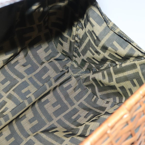 FENDI Handtas Hout Beige Goud Origineel bs18841