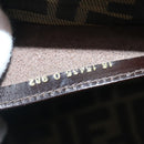 FENDI Hand Bag Wood Beige Gold Auth bs18841-12