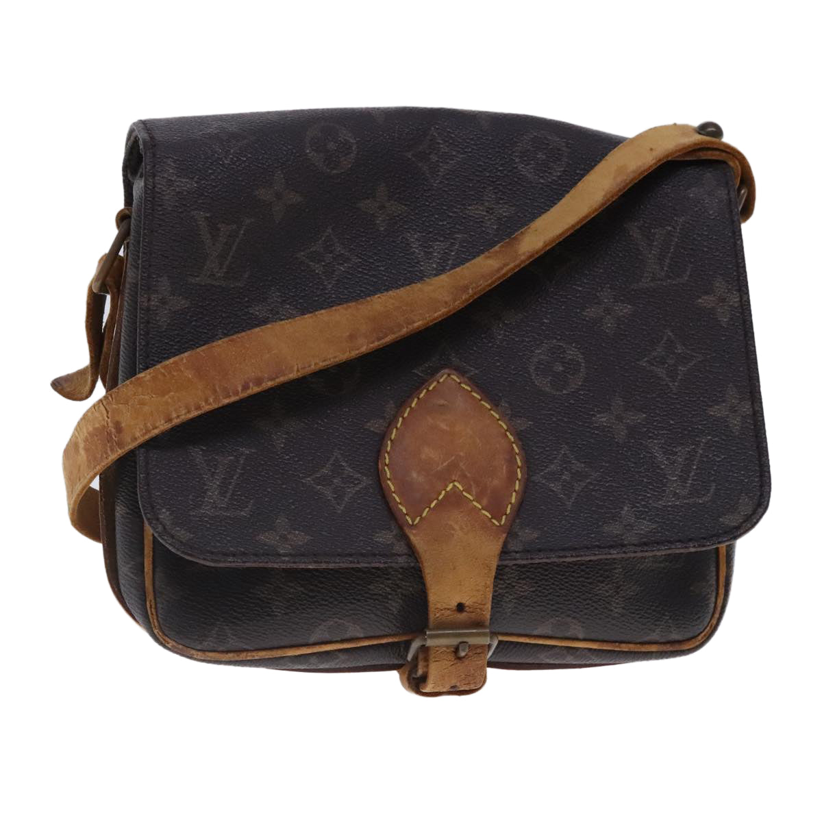 LOUIS VUITTON Monogram Cartouchiere MM Shoulder Bag M51253 LV Auth bs18875