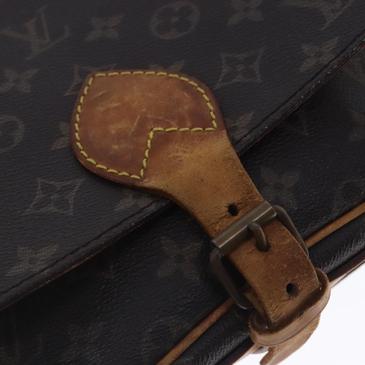 LOUIS VUITTON Monogram Cartouchiere MM Shoulder Bag M51253 LV Auth bs18875