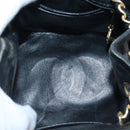 CHANEL Hand Bag straw Beige Black CC Auth bs18882-11