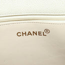 CHANEL COCO Mark Chain Tote Bag Caviar Skin Beige Gold CC Auth bs18886-18