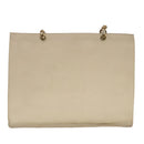 CHANEL COCO Mark Chain Tote Bag Caviar Skin Beige Gold CC Auth bs18886-2