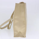 CHANEL COCO Mark Chain Tote Bag Caviar Skin Beige Gold CC Auth bs18886-5