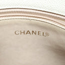 CHANEL Matelasse Chain Shoulder Bag Caviar Skin Beige CC Auth bs18887-17