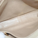 CHANEL Matelasse Chain Shoulder Bag Caviar Skin Beige CC Auth bs18887-10