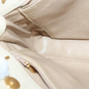 CHANEL Matelasse Chain Shoulder Bag Caviar Skin Beige CC Auth bs18887-20