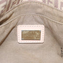 FENDI Zucchino Canvas Shoulder Bag Beige Gold Auth bs18891-18
