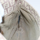 FENDI Zucchino Canvas Shoulder Bag Beige Gold Auth bs18891-19