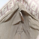 FENDI Zucchino Canvas Shoulder Bag Beige Gold Auth bs18891-20