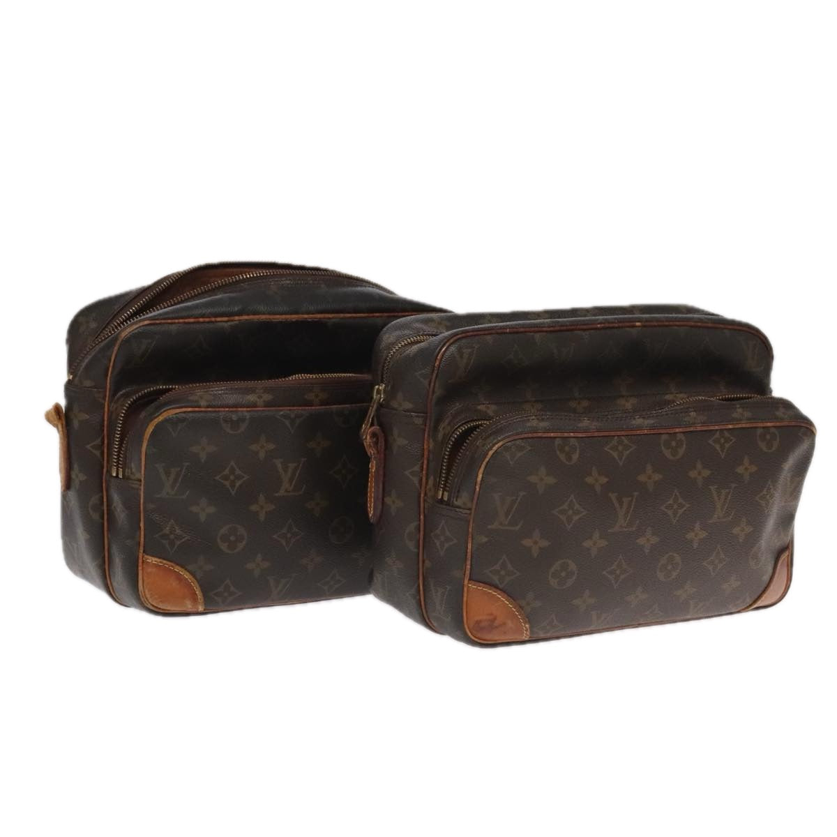 LOUIS VUITTON Monogram Nile Shoulder Bag 2Set M45244 LV Auth bs18912