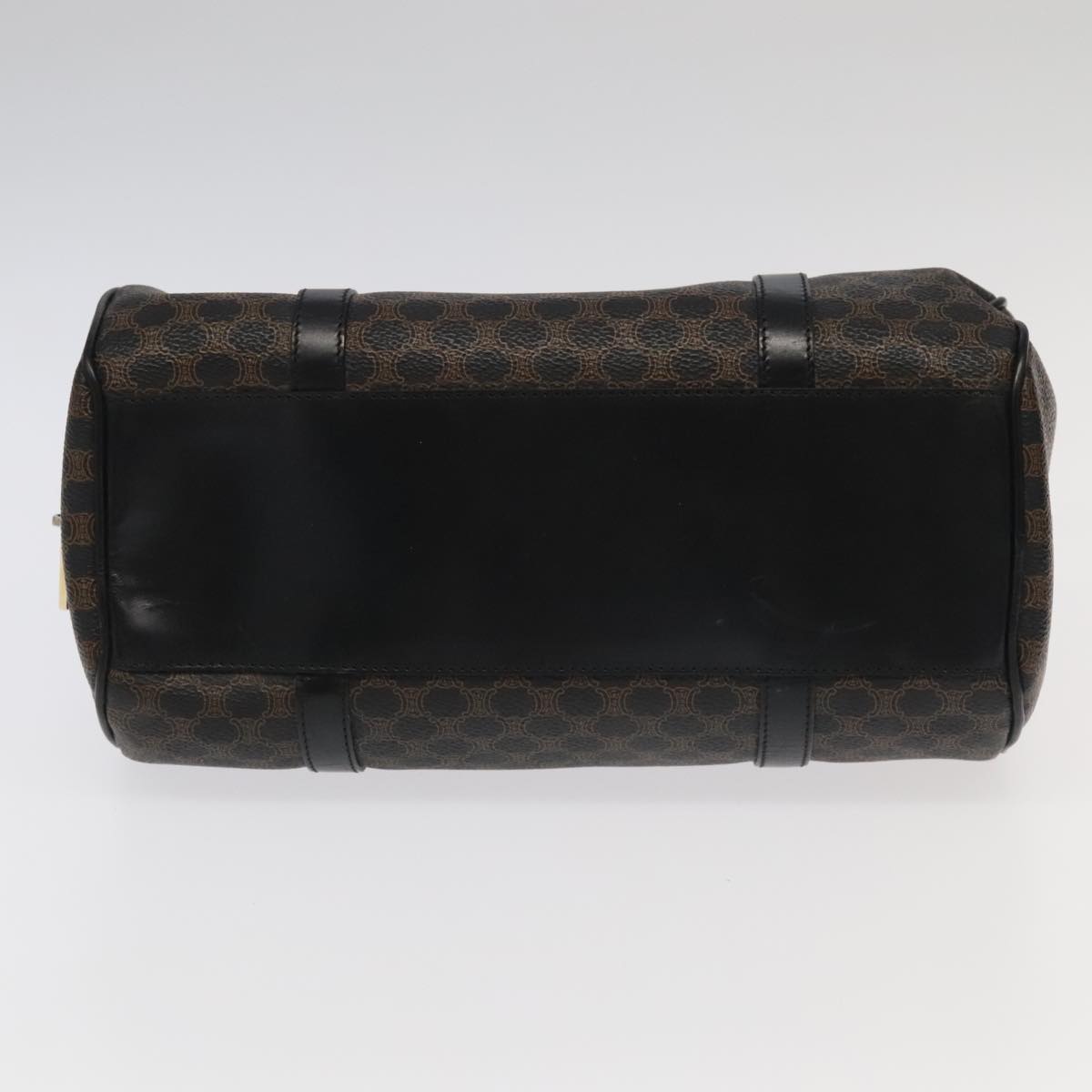 CELINE Macadam Canvas Clutch Bag PVC Leather 4Set Black Brown Auth bs18913