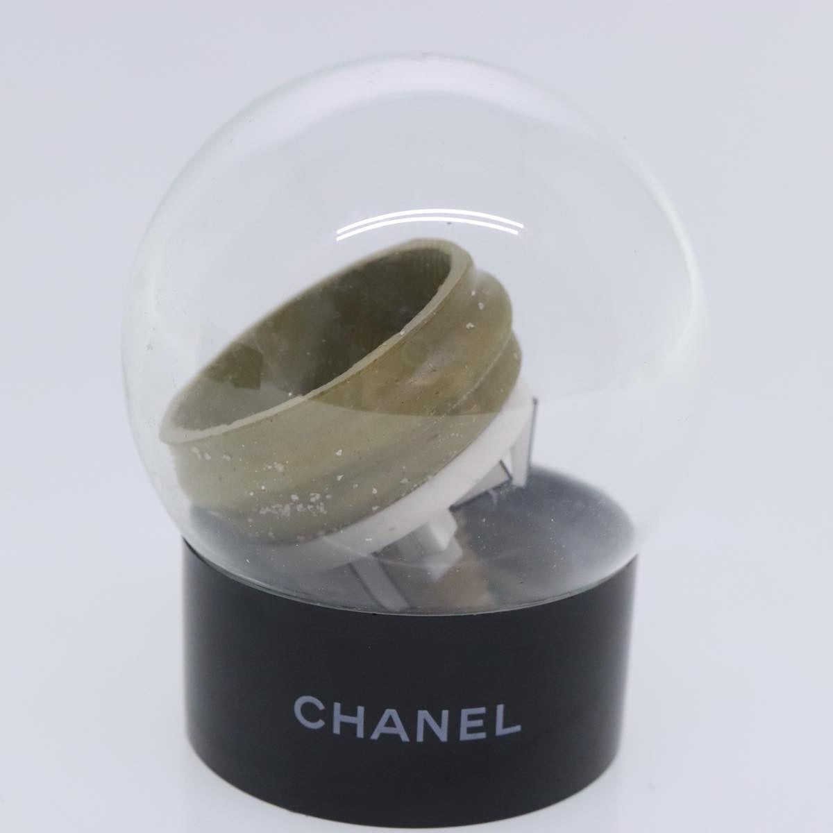 CHANEL Snow Globe 2Set Clear CC Auth bs18933