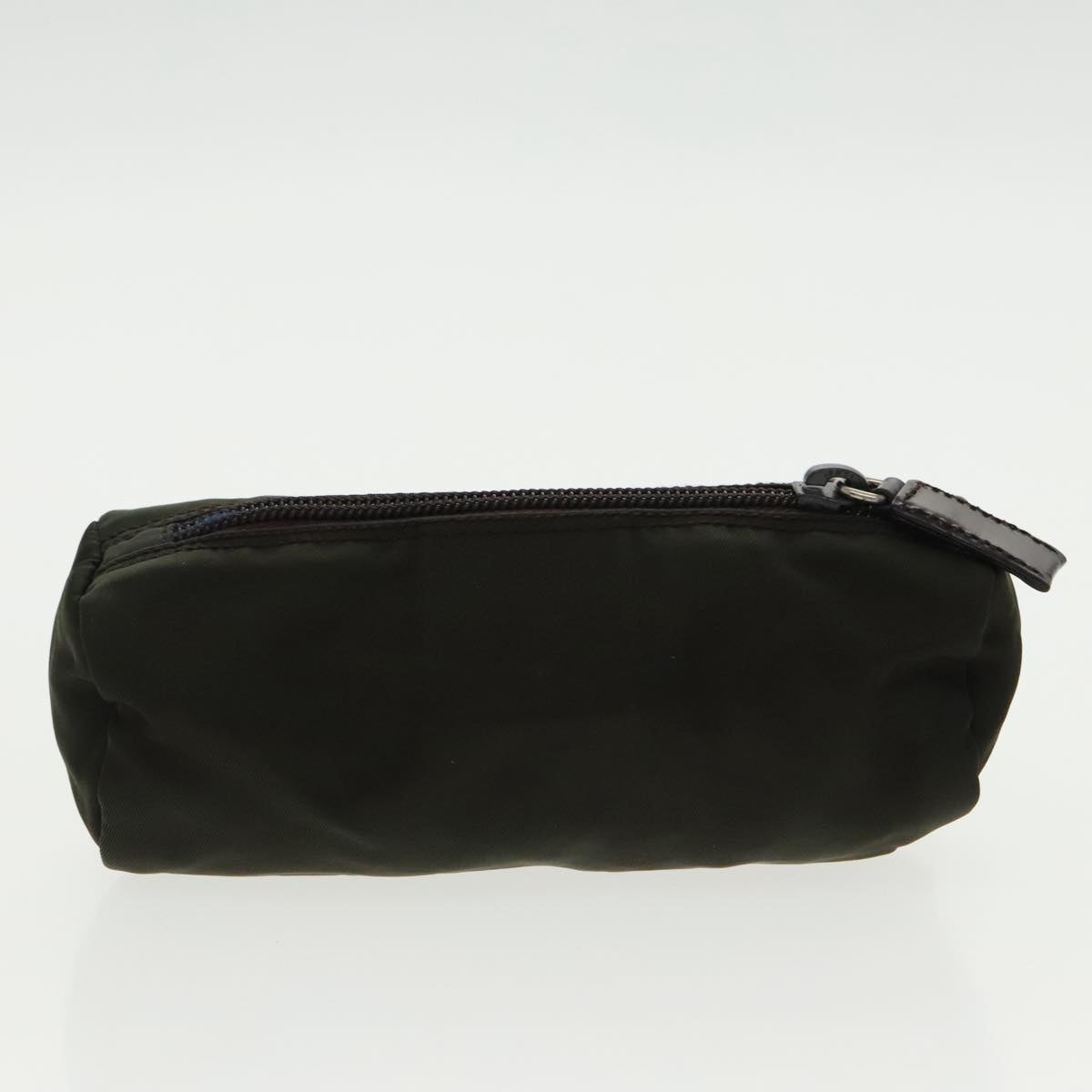 PRADA Pouch Nylon 5Set Black Khaki Auth bs18935