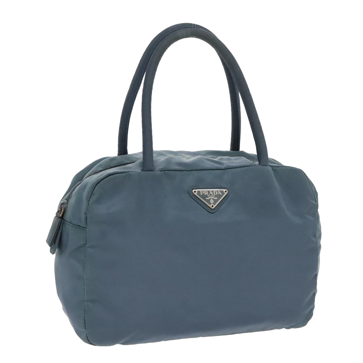 PRADA Hand Bag Nylon Blue Auth bs18964