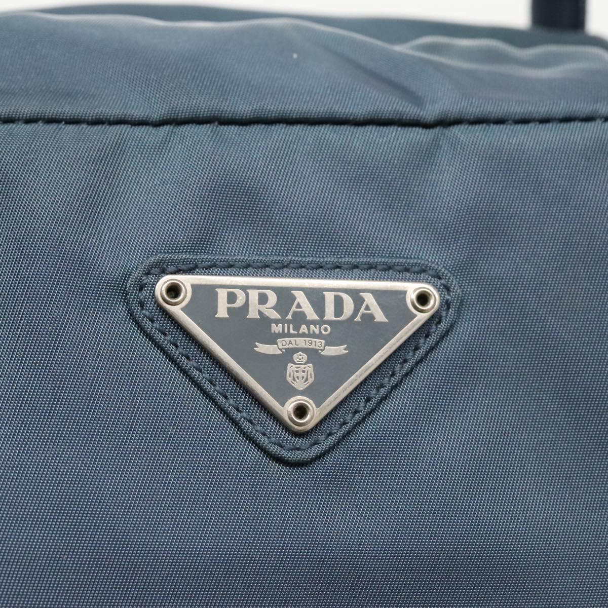 PRADA Hand Bag Nylon Blue Auth bs18964