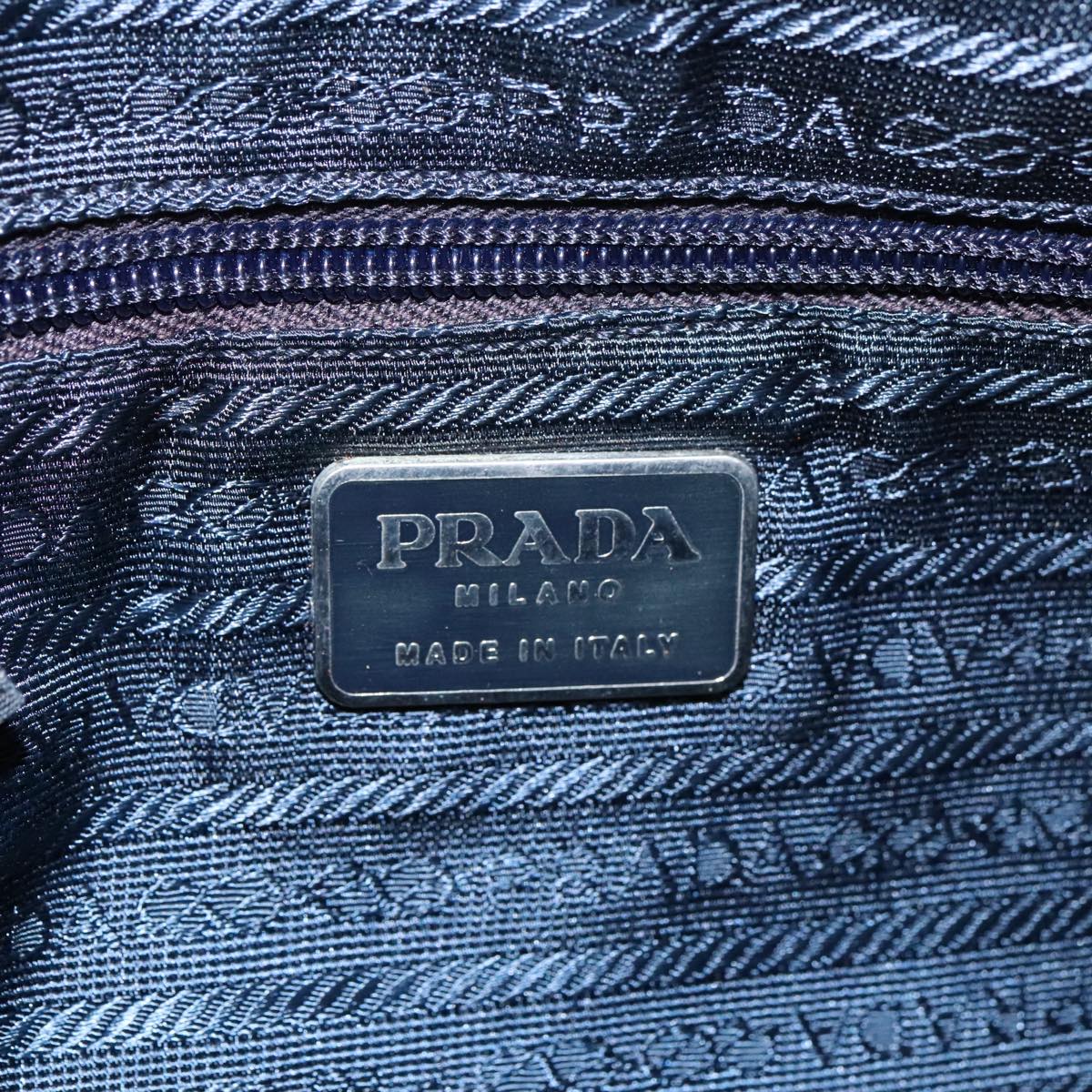 PRADA Hand Bag Nylon Blue Auth bs18964