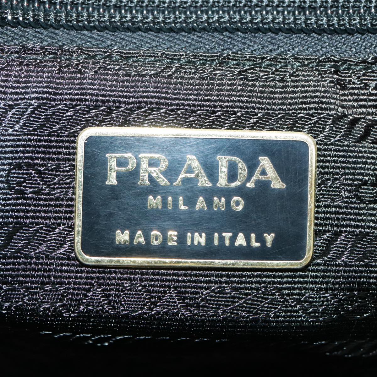 PRADA Tote Bag Nylon Black Auth bs18966