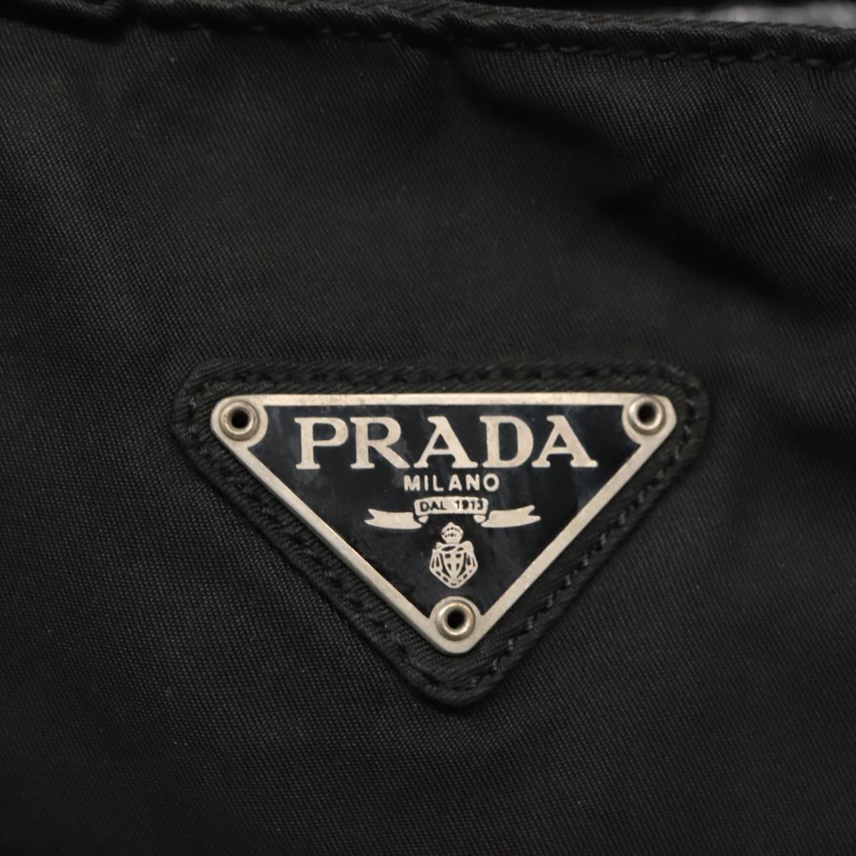 PRADA Hand Bag Nylon Black Auth bs18967