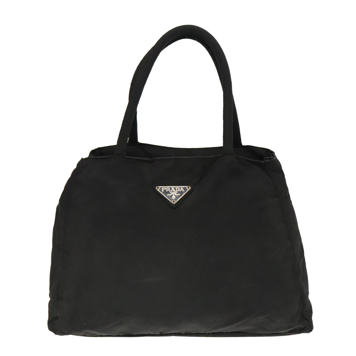 PRADA Hand Bag Nylon Black Auth bs18967