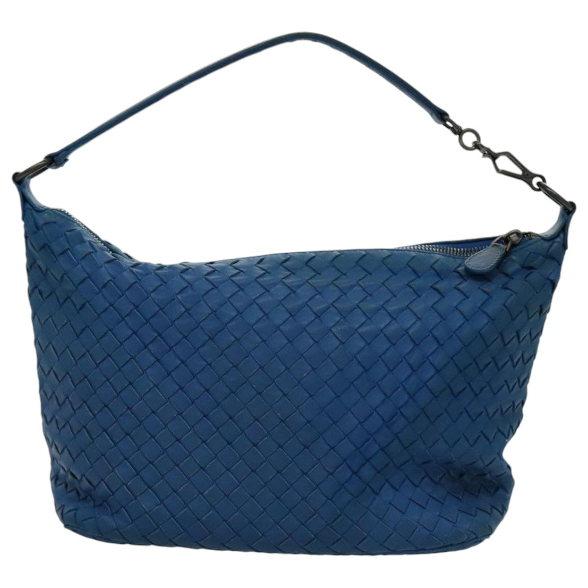 BOTTEGA VENETA INTRECCIATO Shoulder Bag Leather Blue Auth bs18968 - 0