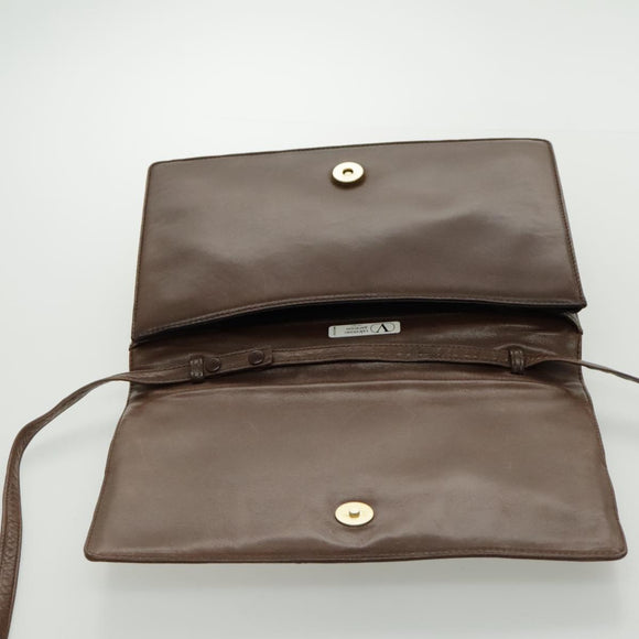 VALENTINO Shoulder Bag Leather Brown Auth bs18971