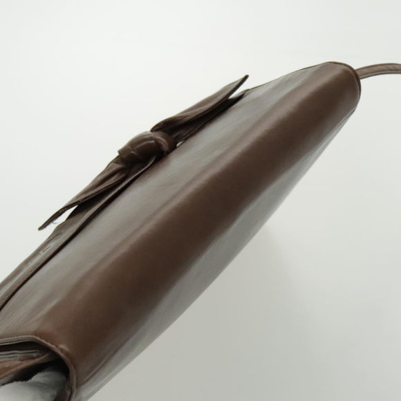 VALENTINO Shoulder Bag Leather Brown Auth bs18971