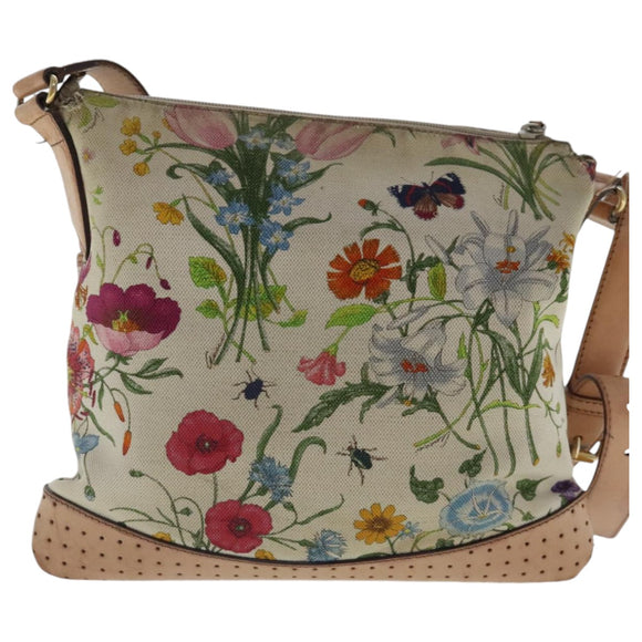 GUCCI Shoulder Bag Canvas Multicolor Gold 145857 Auth bs18986