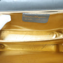 Salvatore Ferragamo Hand Bag Leather Gray Gold Auth bs18987-11