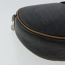 Christian Dior Honeycomb Canvas Shoulder Bag PVC Black Brown Silver Auth bs18994-9