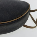 Christian Dior Honeycomb Canvas Shoulder Bag PVC Black Brown Silver Auth bs18994-14