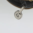 Christian Dior Honeycomb Canvas Shoulder Bag PVC Black Brown Silver Auth bs18994-10