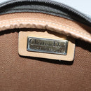 Christian Dior Honeycomb Canvas Shoulder Bag PVC Black Brown Silver Auth bs18994-11