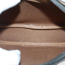 Christian Dior Honeycomb Canvas Shoulder Bag PVC Black Brown Silver Auth bs18994-12