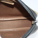 Christian Dior Honeycomb Canvas Shoulder Bag PVC Black Brown Silver Auth bs18994-18