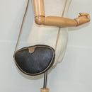 Christian Dior Honeycomb Canvas Shoulder Bag PVC Black Brown Silver Auth bs18994-20