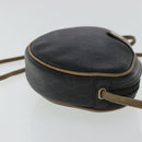 Christian Dior Honeycomb Canvas Shoulder Bag PVC Black Brown Silver Auth bs18994-4