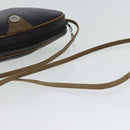 Christian Dior Honeycomb Canvas Shoulder Bag PVC Black Brown Silver Auth bs18994-7
