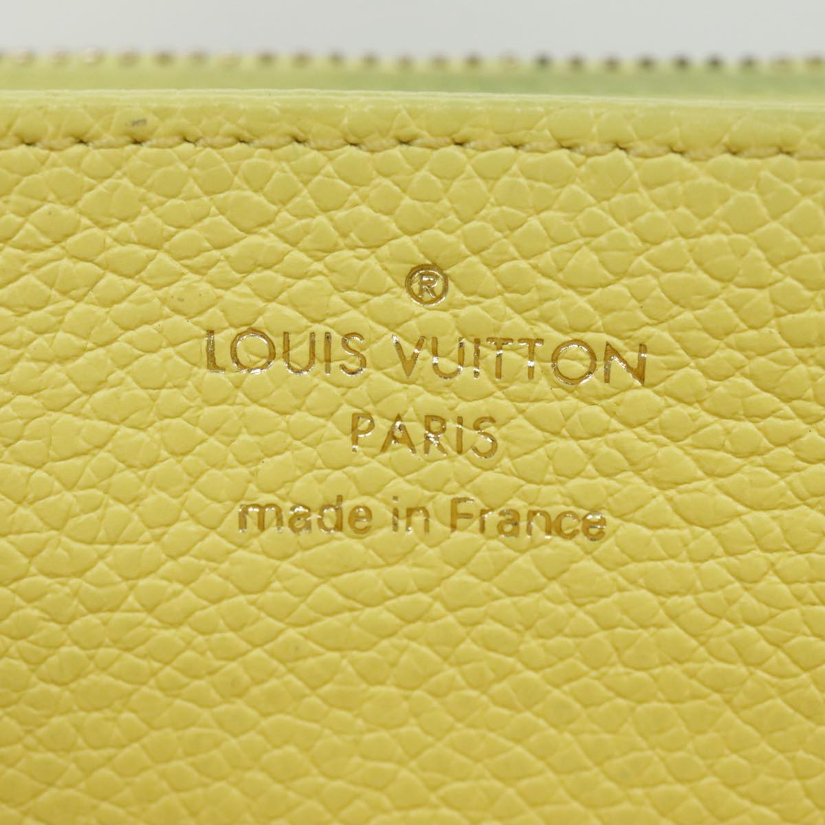 LOUIS VUITTON Monogram Empreinte Zippy Wallet Pink Yellow M81279 LV Auth bs19005