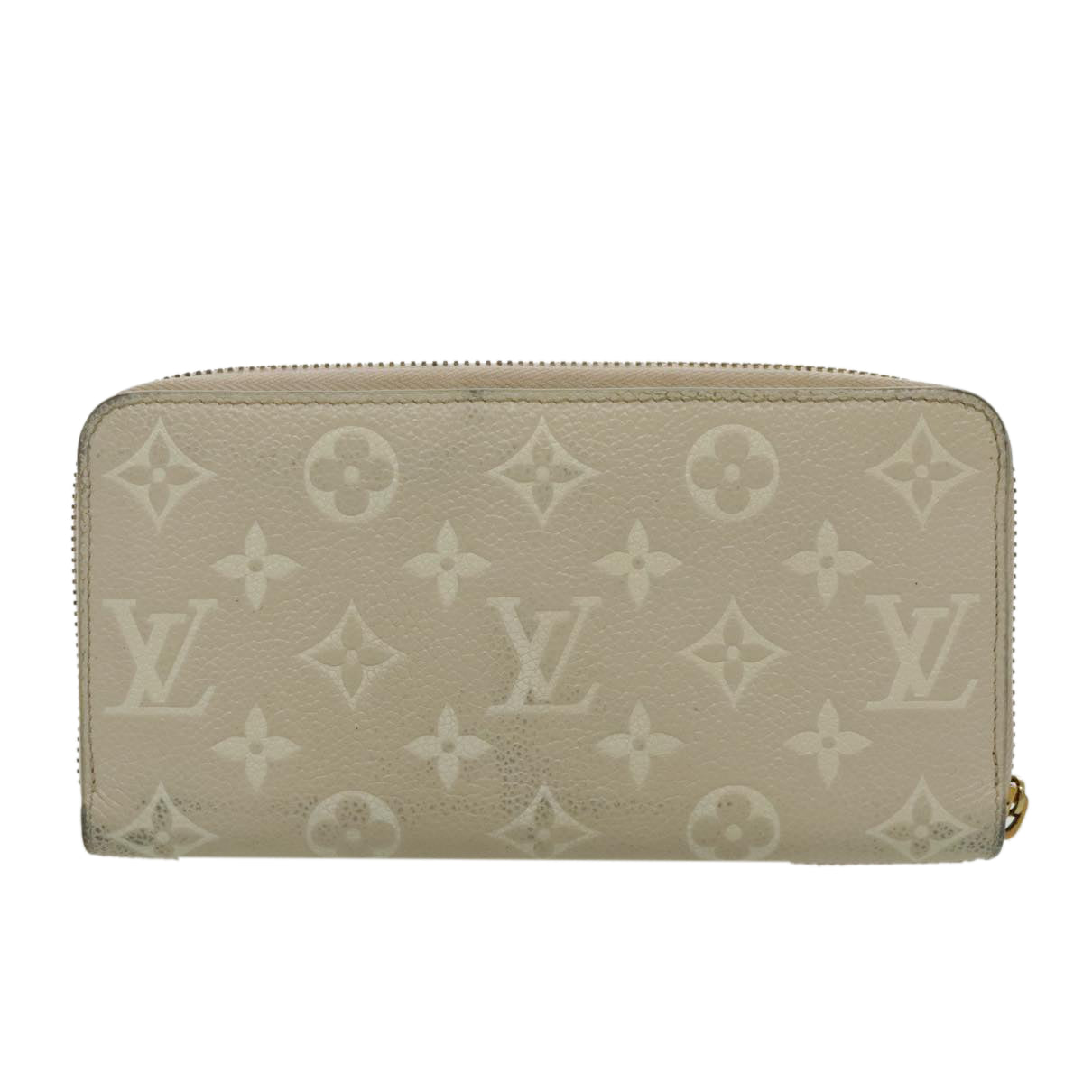 LOUIS VUITTON Monogram Empreinte Zippy Wallet Pink Yellow M81279 LV Auth bs19005