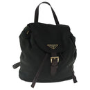 PRADA Backpack Nylon Green Gold Auth bs19006-1