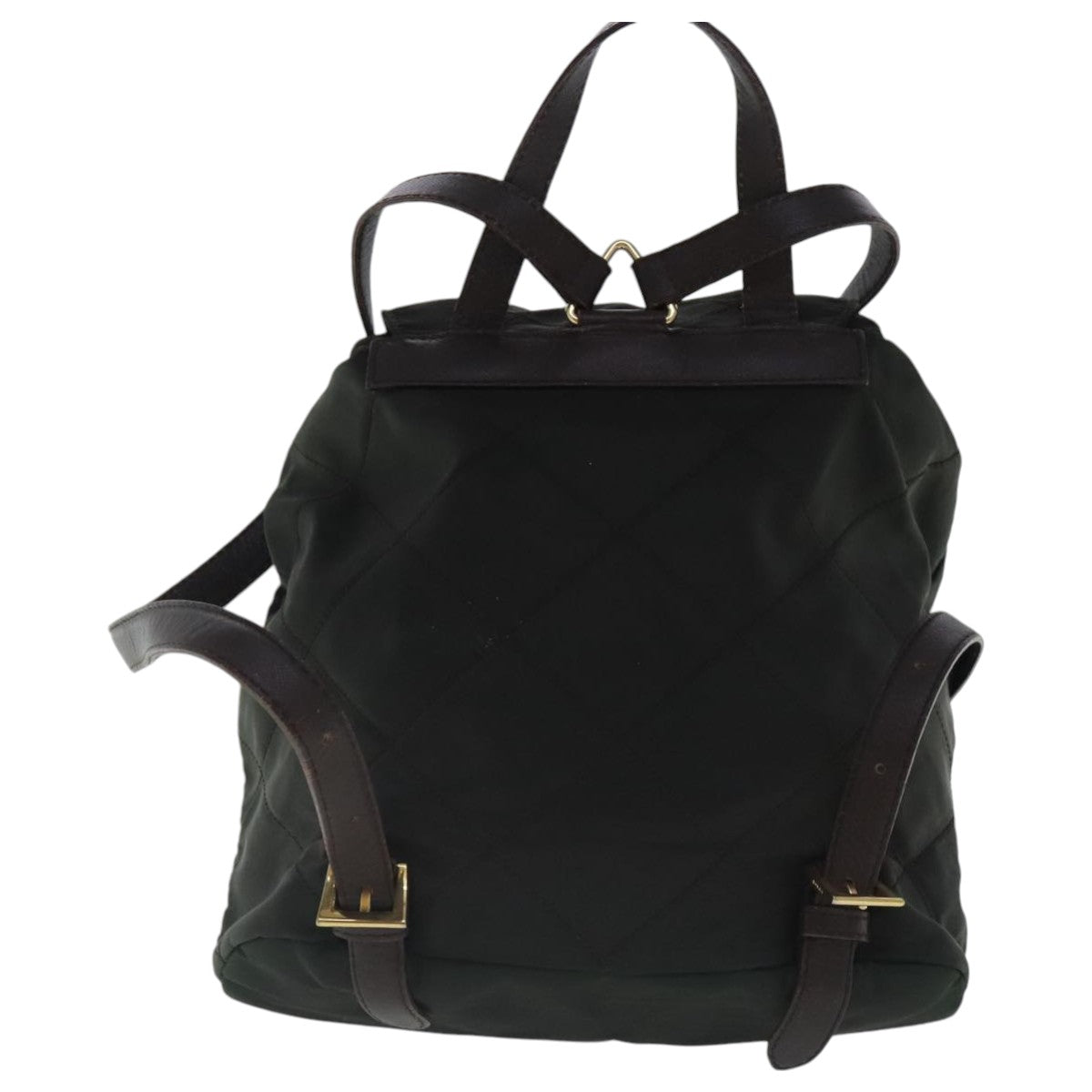 PRADA Backpack Nylon Green Gold Auth bs19006 - 0