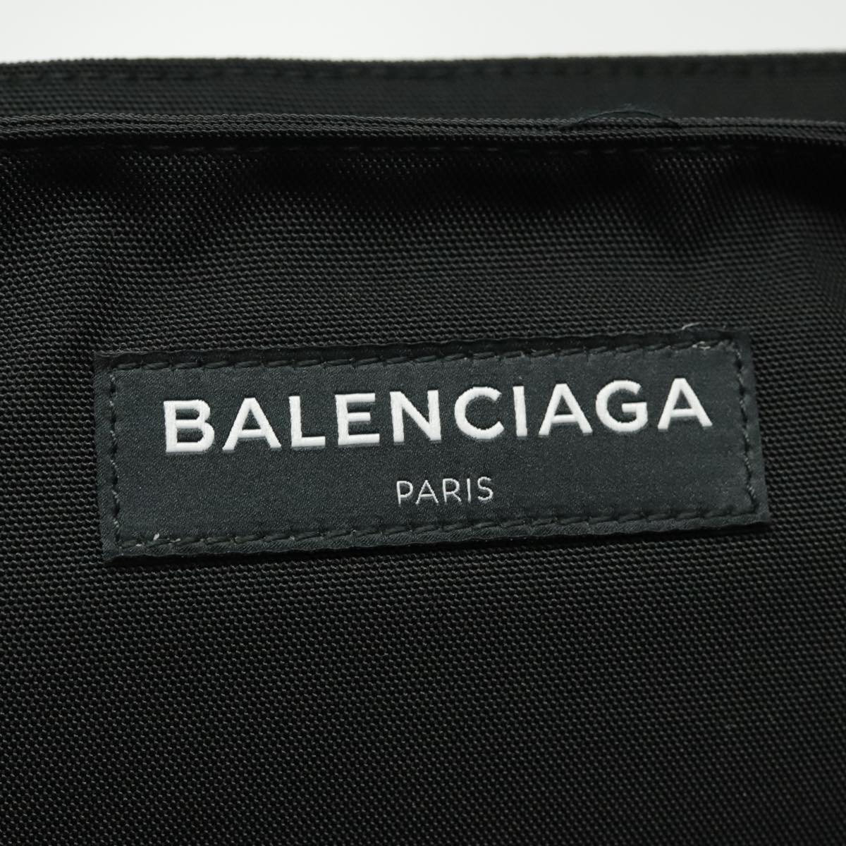 BALENCIAGA Clutch Bag Canvas Black 459745 Auth bs19010