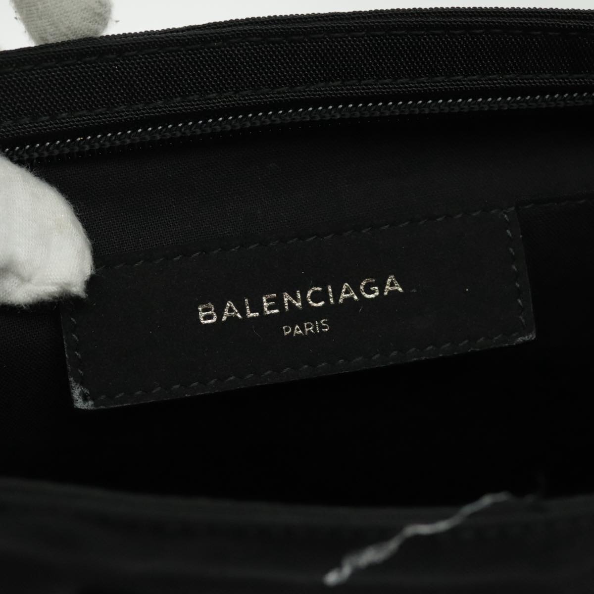 BALENCIAGA Clutch Bag Canvas Black 459745 Auth bs19010