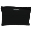 BALENCIAGA Clutch Bag Canvas Black 459745 Auth bs19010-13